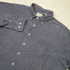 VTG Himalaya Outfitters Shirt Mens XLT‎ Tall Navy Blue Long Sleeve Button Down